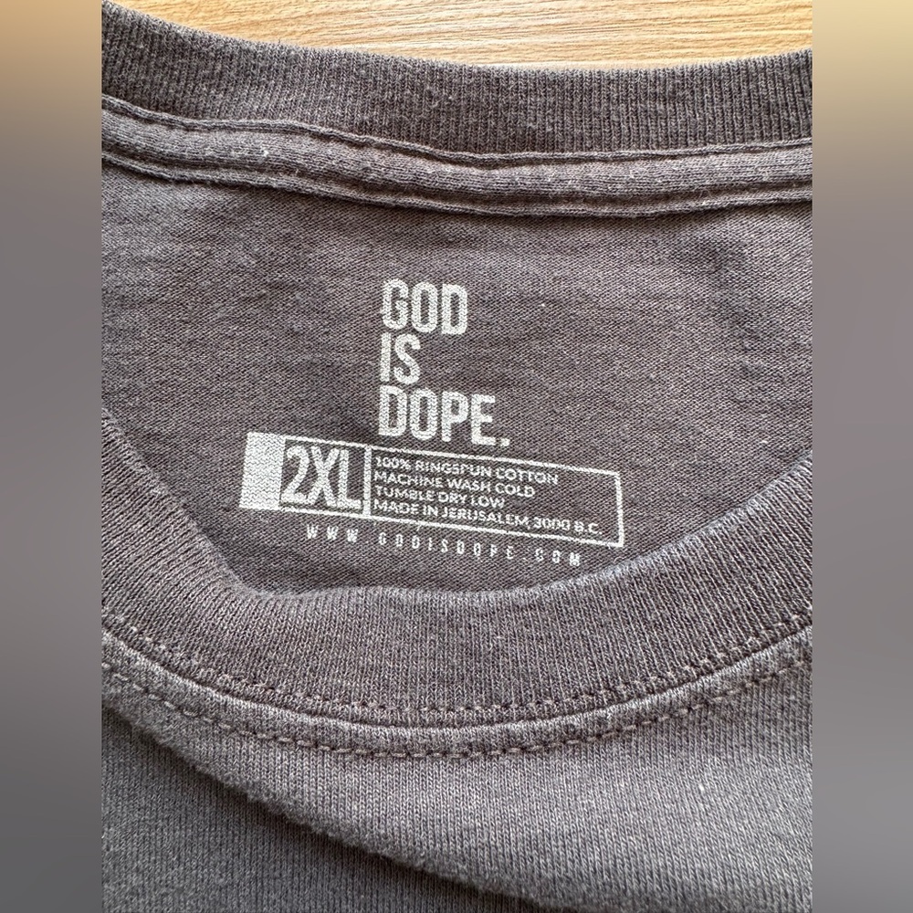 GOD IS DOPE Cotton Short Sleeve Tee Unisex Size 2XL Black - Picture 4 of 8